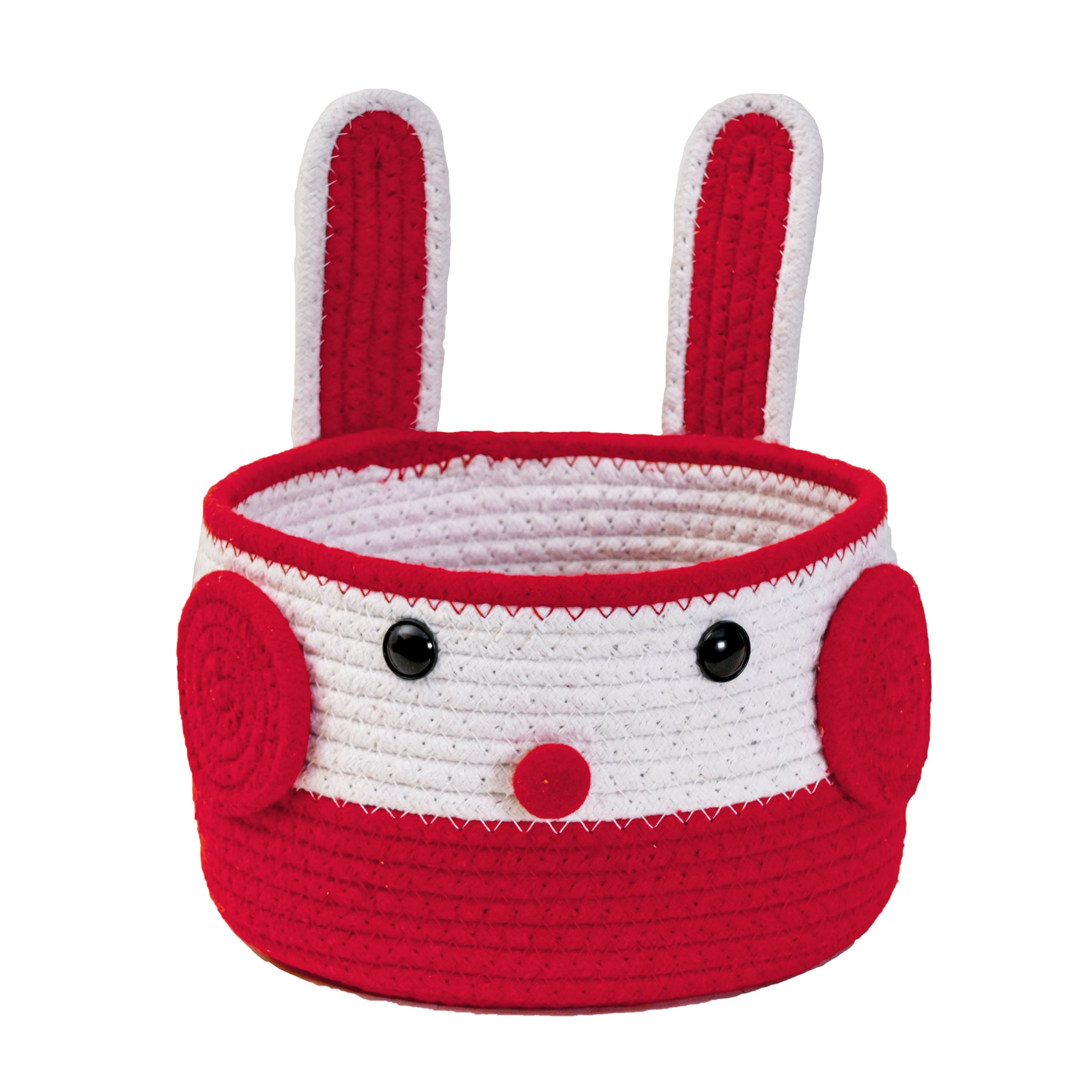 Red Bunny-Themed Storage Basket