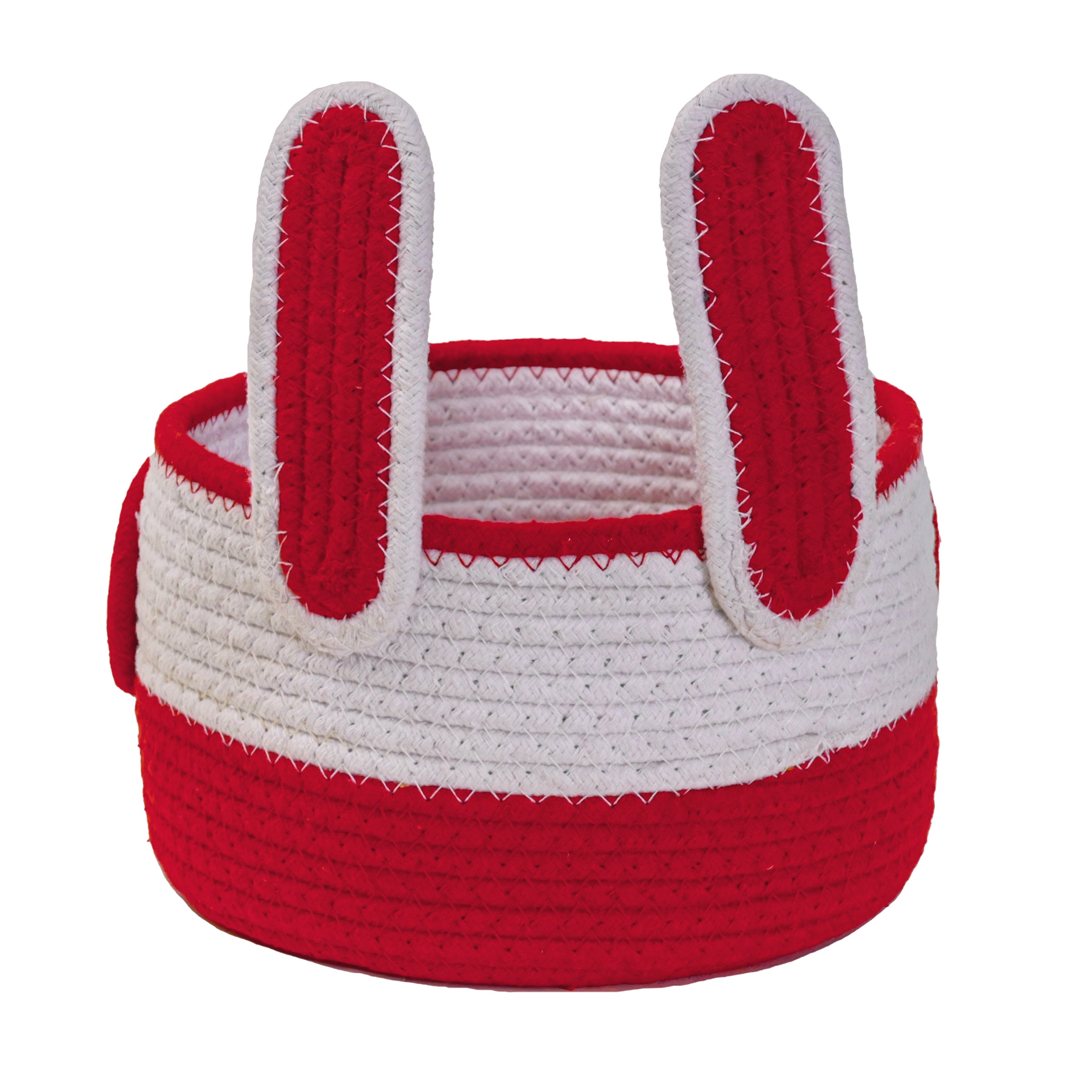 Red Bunny-Themed Storage Basket
