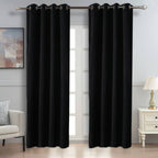 Elegant Self-Textured Eyelet Curtain Set of 2