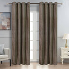 Elegant Self-Textured Eyelet Curtain Set of 2