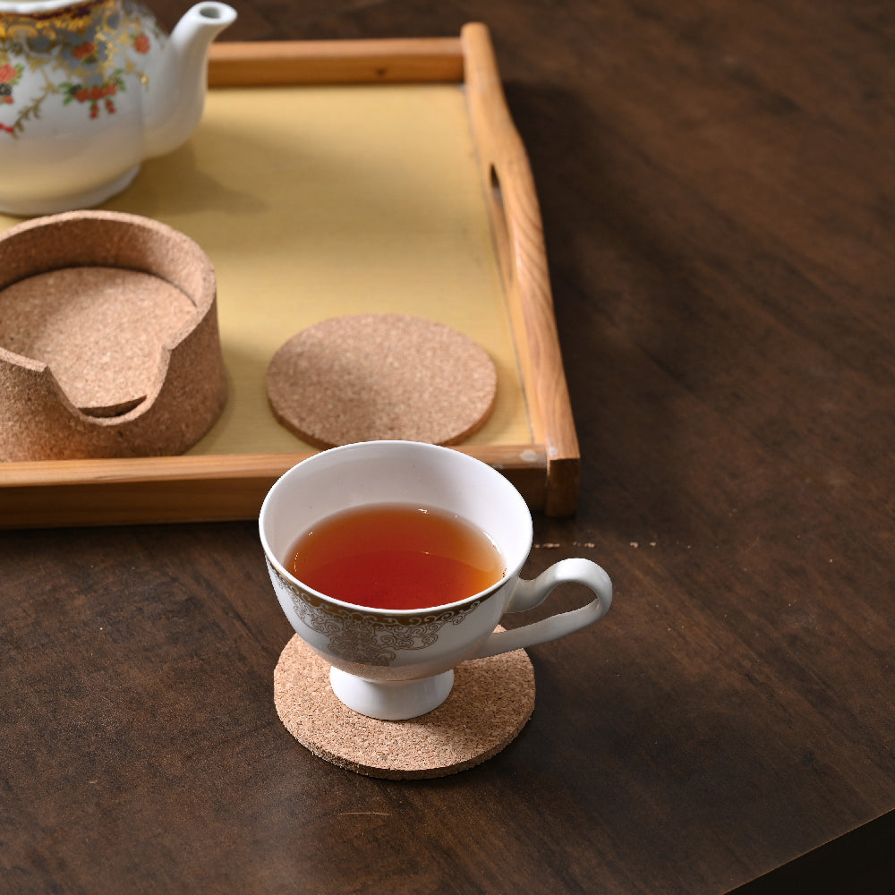 Cork Coaster Set of 6 with Holder by Decovia
