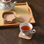 Square Cork Coaster Set of 6 with Holder by Decovia