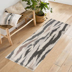Rustic Brushstroke Woven Floor Runner – 60x22 Inch