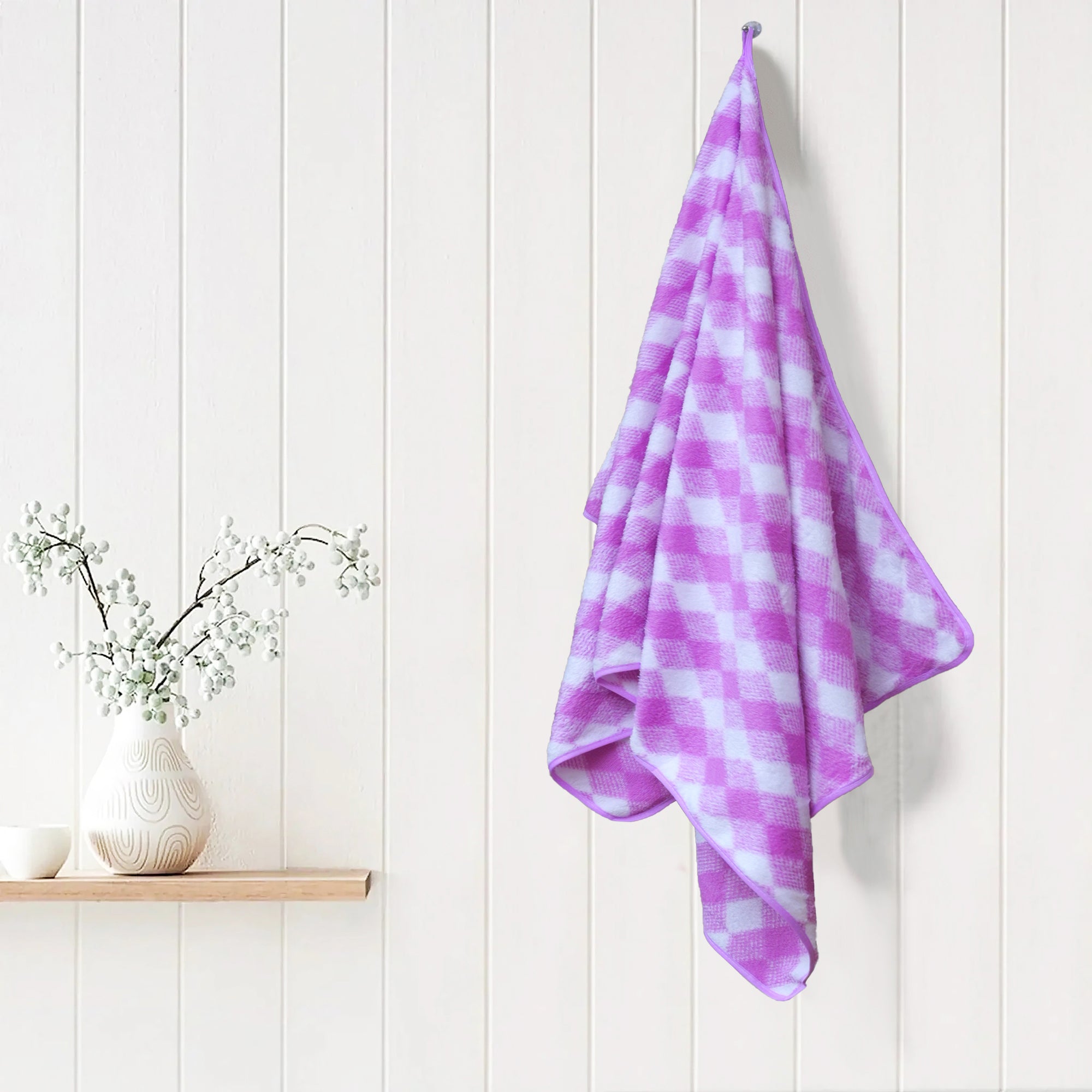 Cozy Checks Towels Set of 2