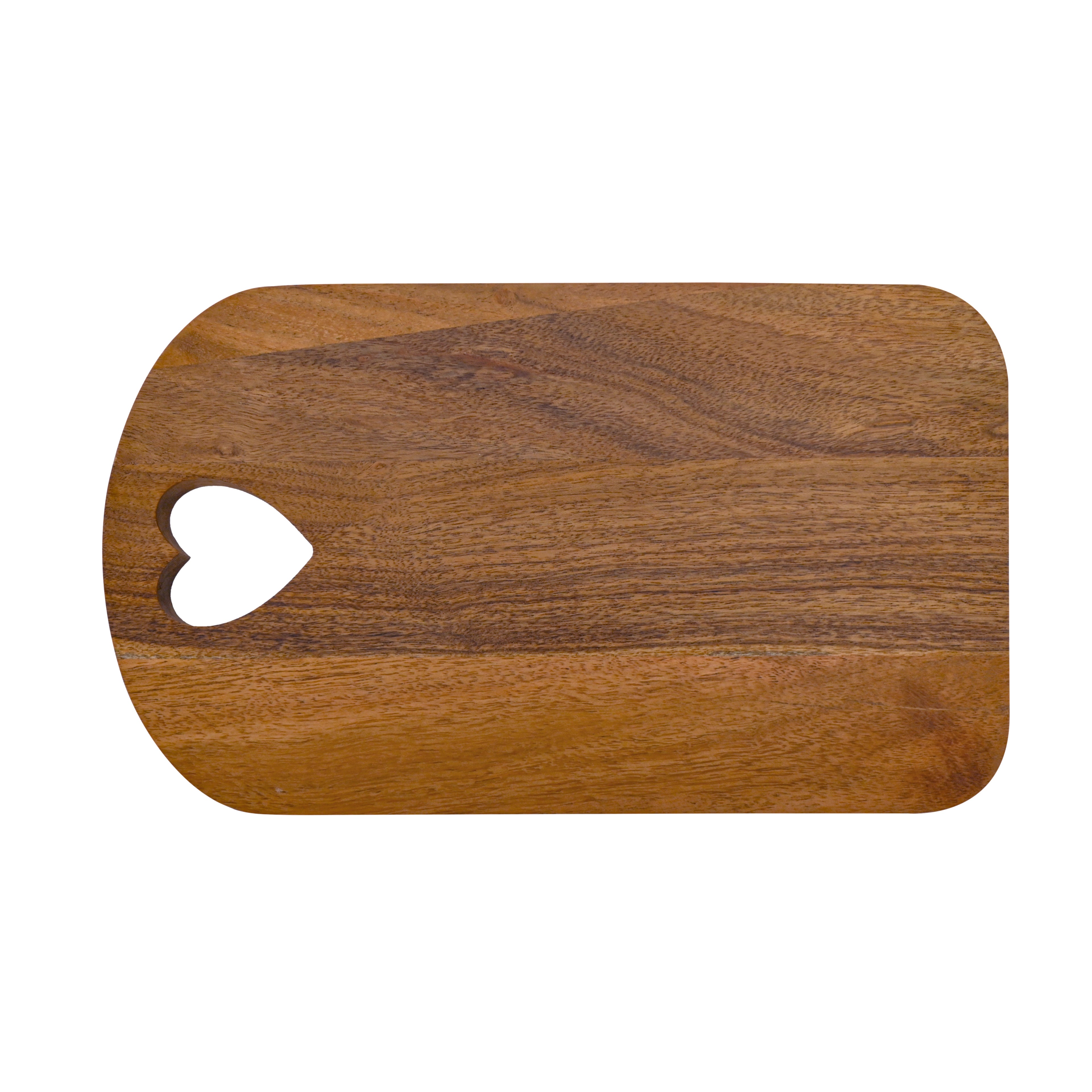 Handcrafted Wood Serving Board with Heart Cutout