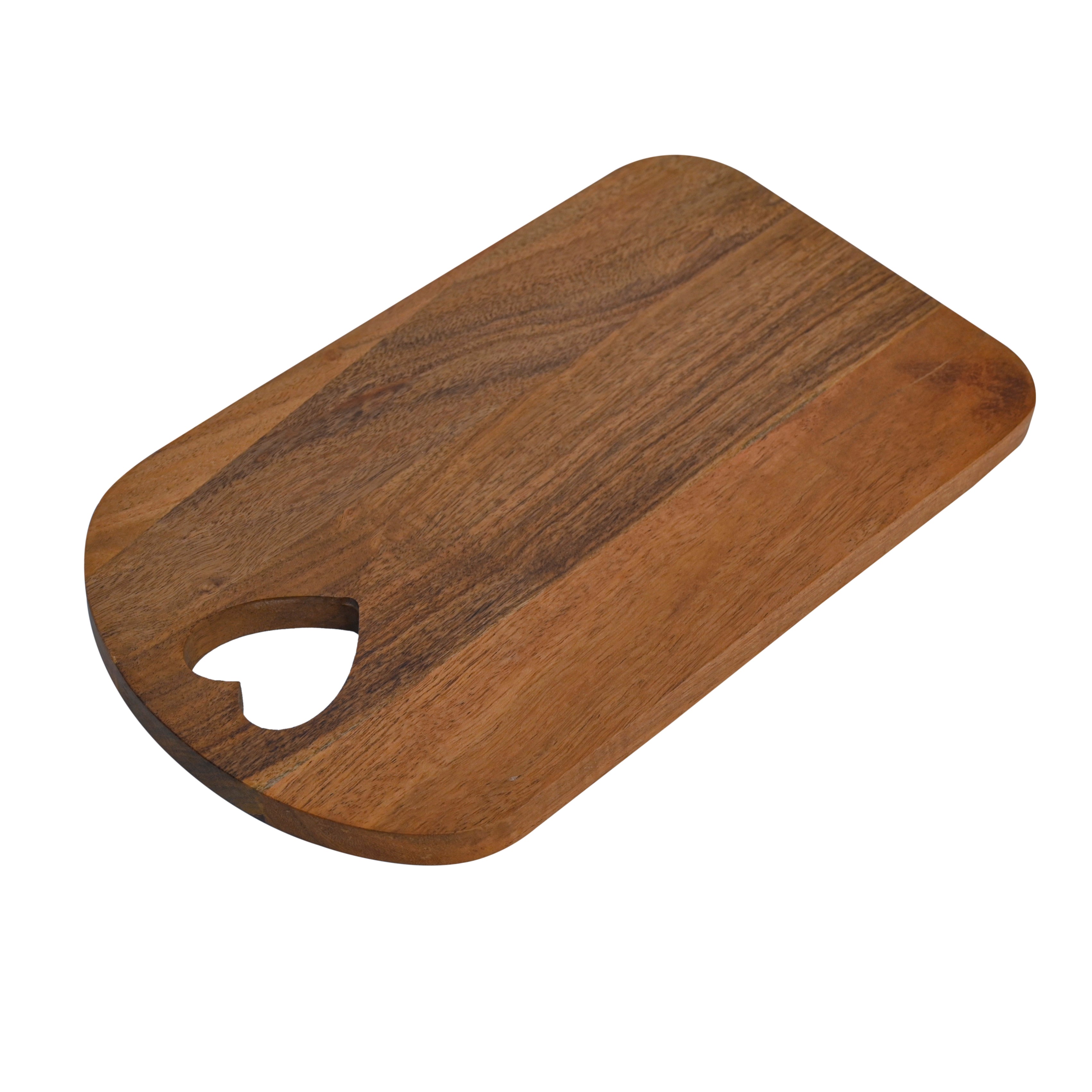 Handcrafted Wood Serving Board with Heart Cutout