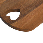 Handcrafted Wood Serving Board with Heart Cutout