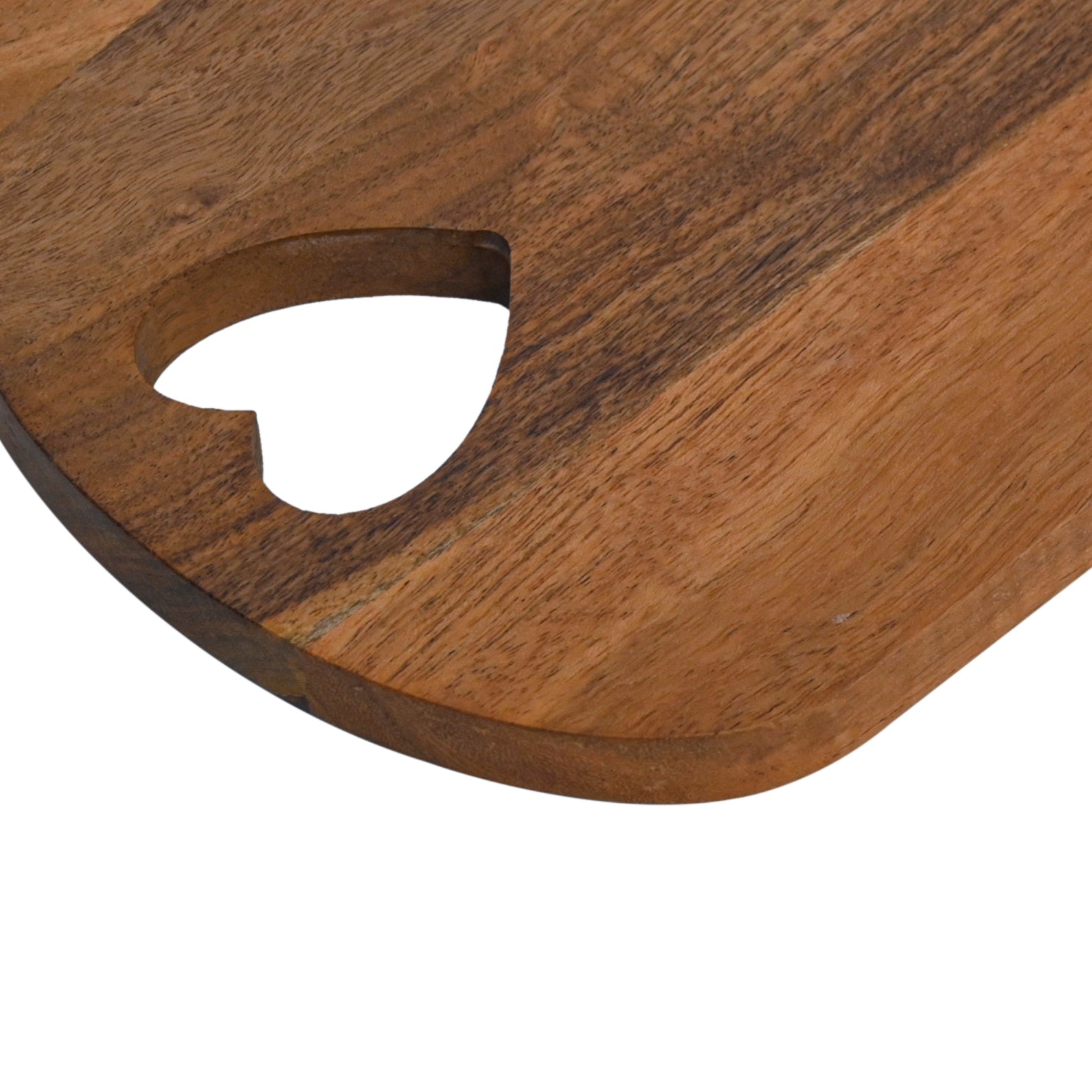 Handcrafted Wood Serving Board with Heart Cutout