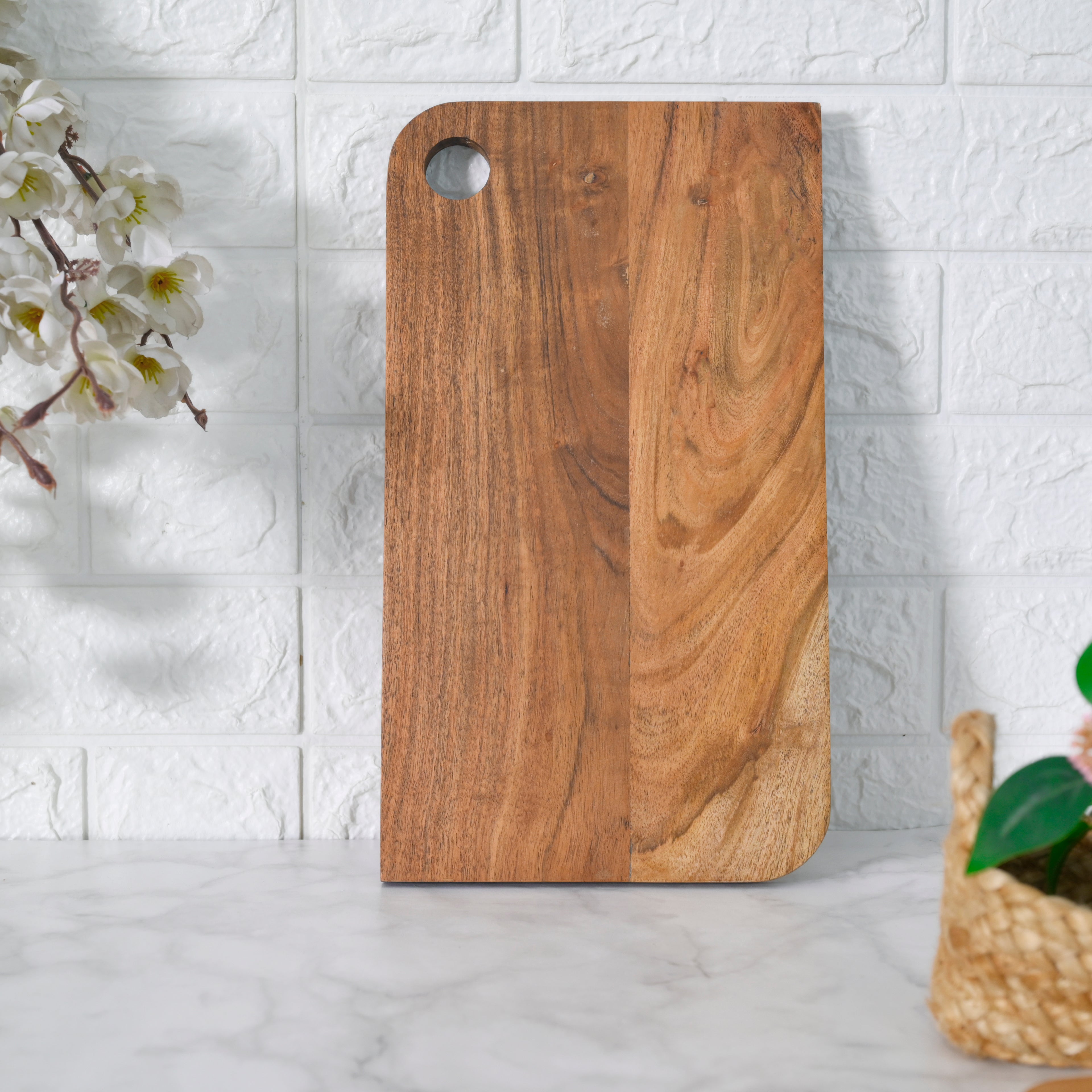 Handcrafted Natural Wood Cheese and Charcuterie Board