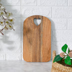 Handcrafted Wood Serving Board with Heart Cutout