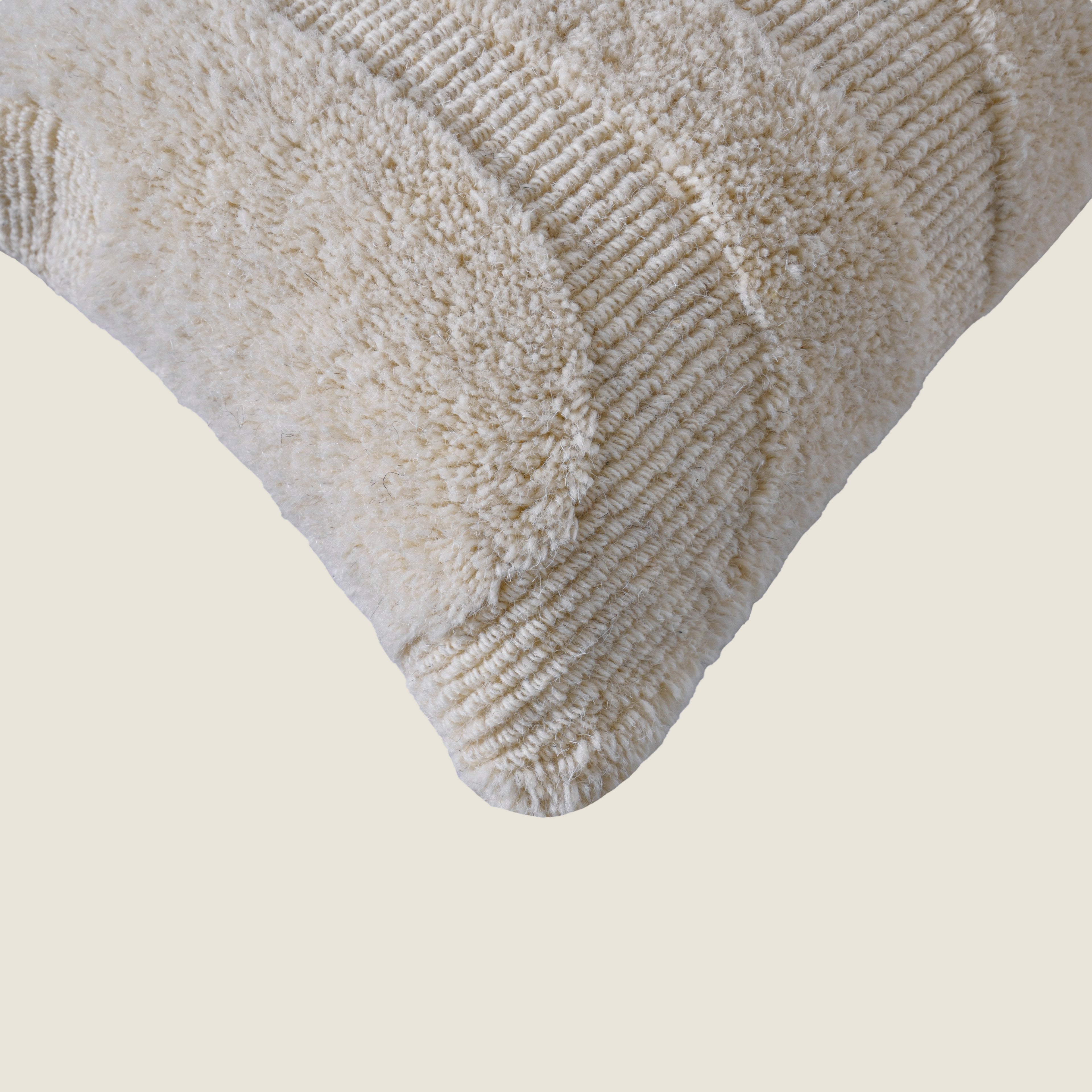 Ultra-Textured Cream Lumbar Pillow Case |  Perfect Size Accent for Farmhouse, Scandi, and Minimalist Home Decor Set of 1 Pc