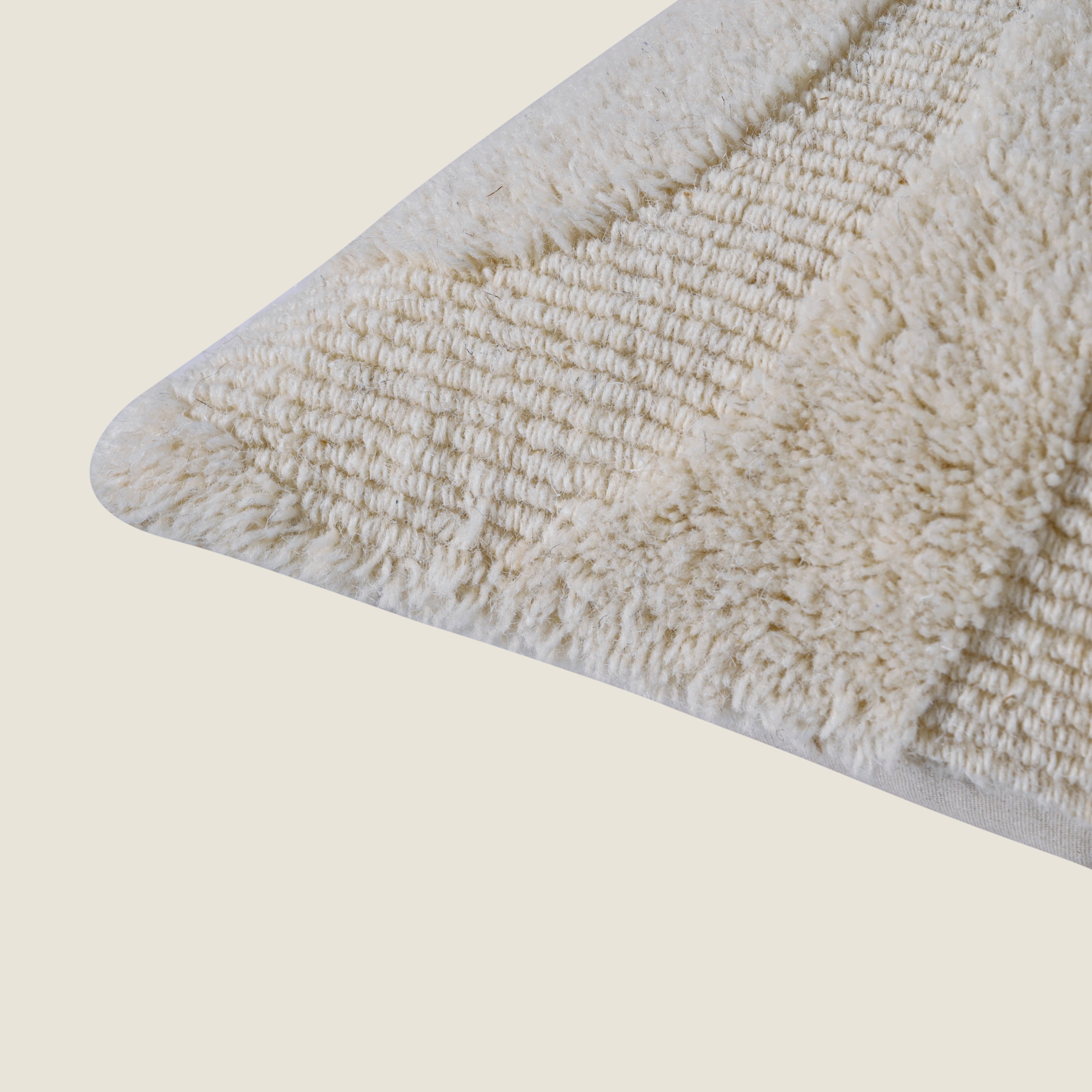 Ultra-Textured Cream Lumbar Pillow Case |  Perfect Size Accent for Farmhouse, Scandi, and Minimalist Home Decor Set of 1 Pc