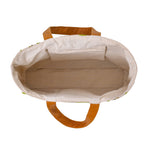 Handmade Flamingo Embroidered Canvas Tote Bag with Leather Straps