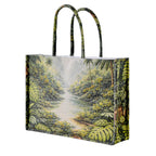 Tropical River Tapestry Large Tote Bag – Jungle Landscape