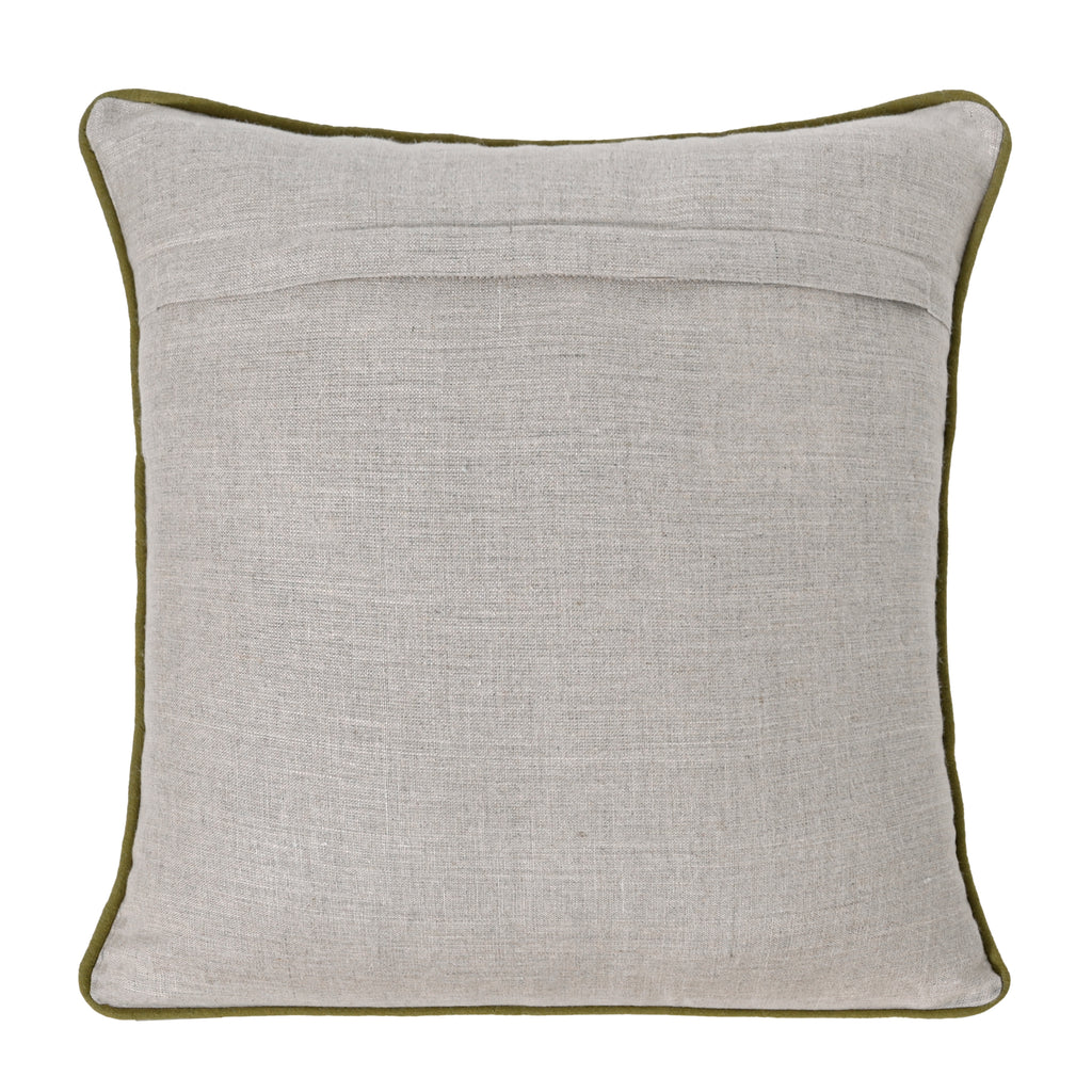 Embroidered Botanical Throw Pillow