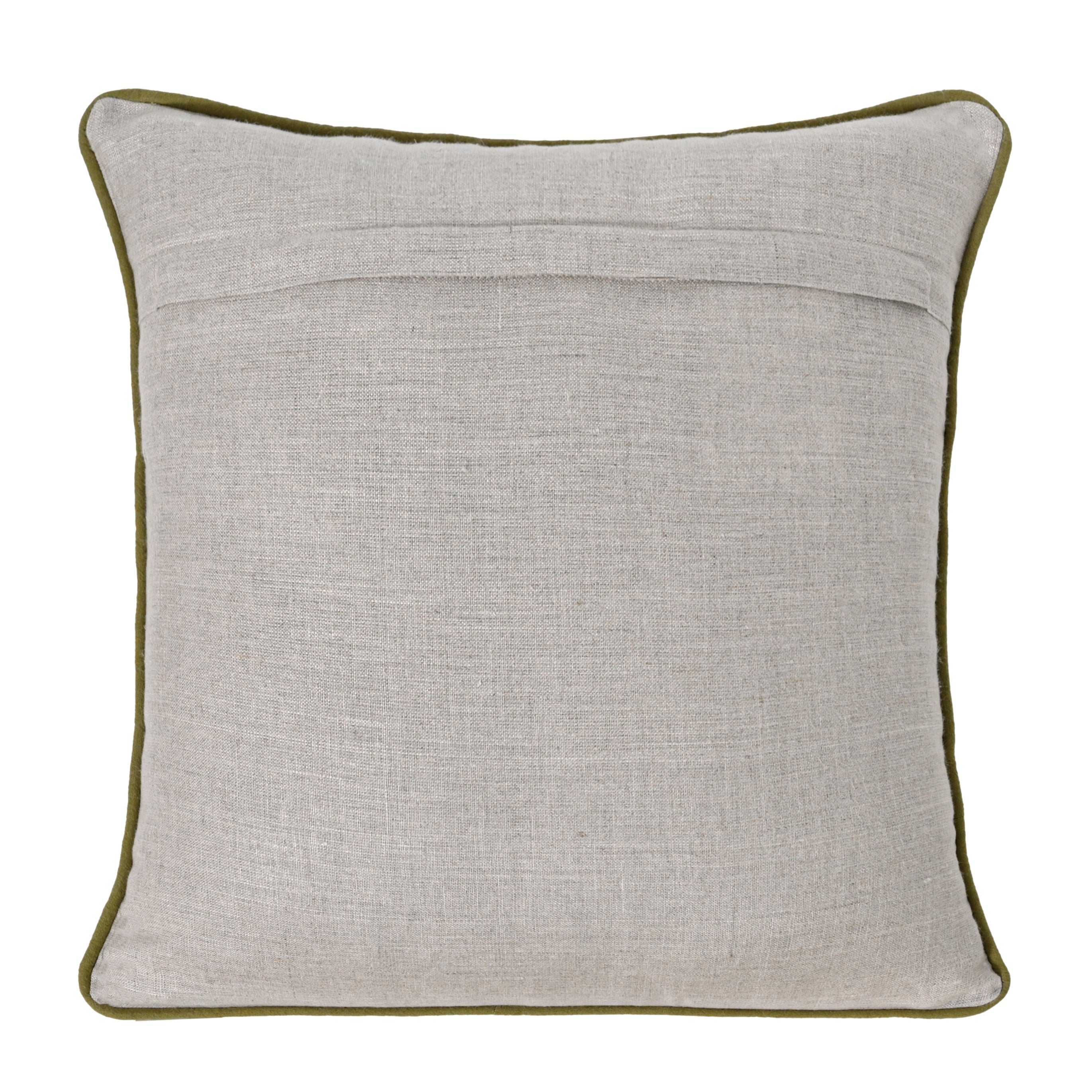 Embroidered Botanical Throw Pillow