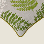 Embroidered Botanical Throw Pillow