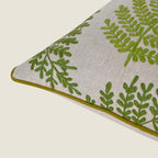 Embroidered Botanical Throw Pillow