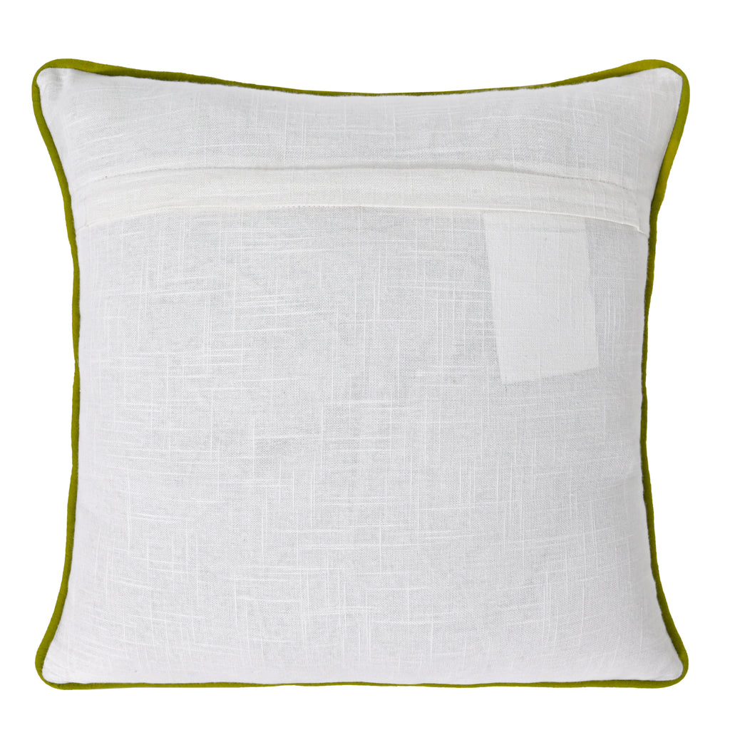 Embroidered Botanical Accent Pillow