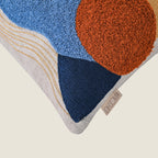 Embroidered Abstract Square Cushion Cover - 16x16 Inch  Set of 1 Pc