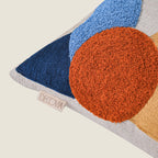 Embroidered Abstract Square Cushion Cover - 16x16 Inch  Set of 1 Pc