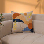Embroidered Abstract Square Cushion Cover - 16x16 Inch  Set of 1 Pc