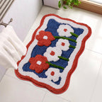 Bloom & Bright Premium Cotton Bath Mat Artistic Floral