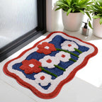 Bloom & Bright Premium Cotton Bath Mat Artistic Floral