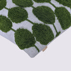 Square Green Tufted Leaf Pillow Cover | Decorative Boho Accent Cover Set of 1 Pc