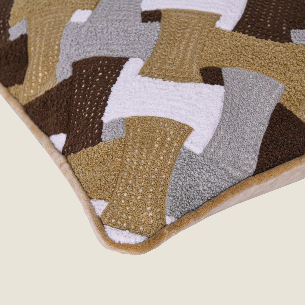 Textured Geometric Accent Pillow