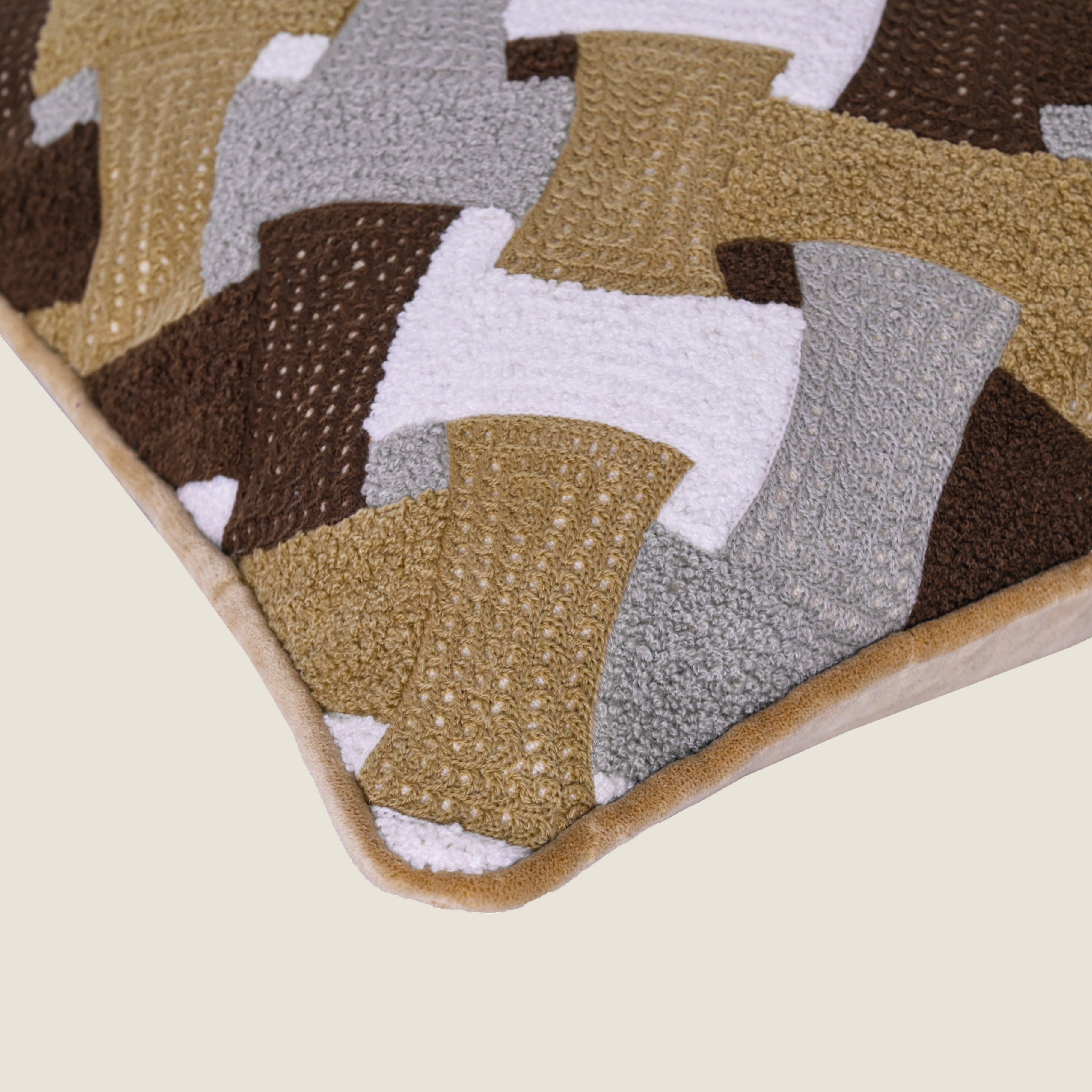 Textured Geometric Accent Pillow