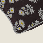 Hand-Embroidered Floral Accent Pillow