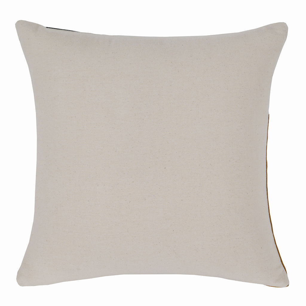Modern Leather & Canvas Decorative Cushion