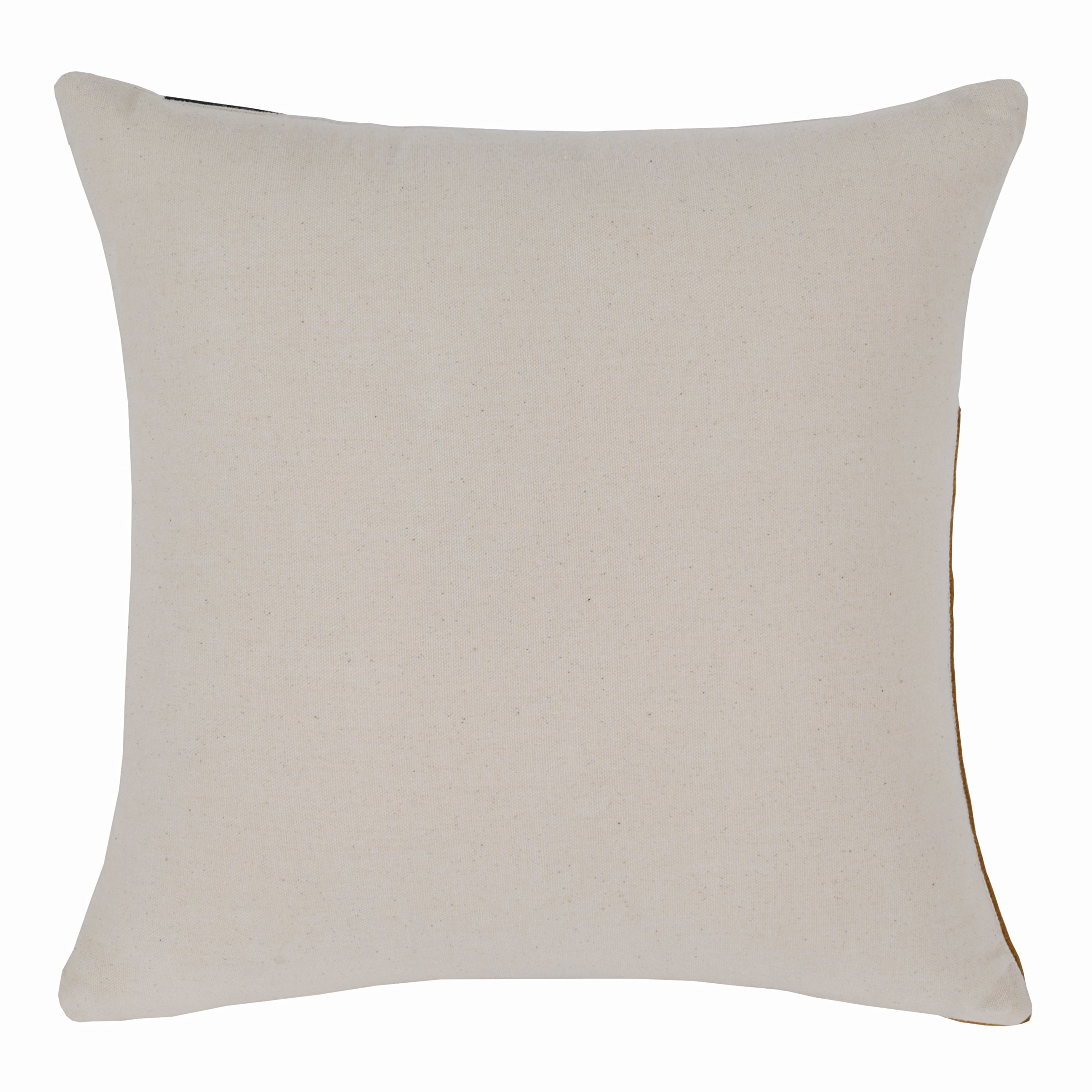 Modern Leather & Canvas Decorative Cushion