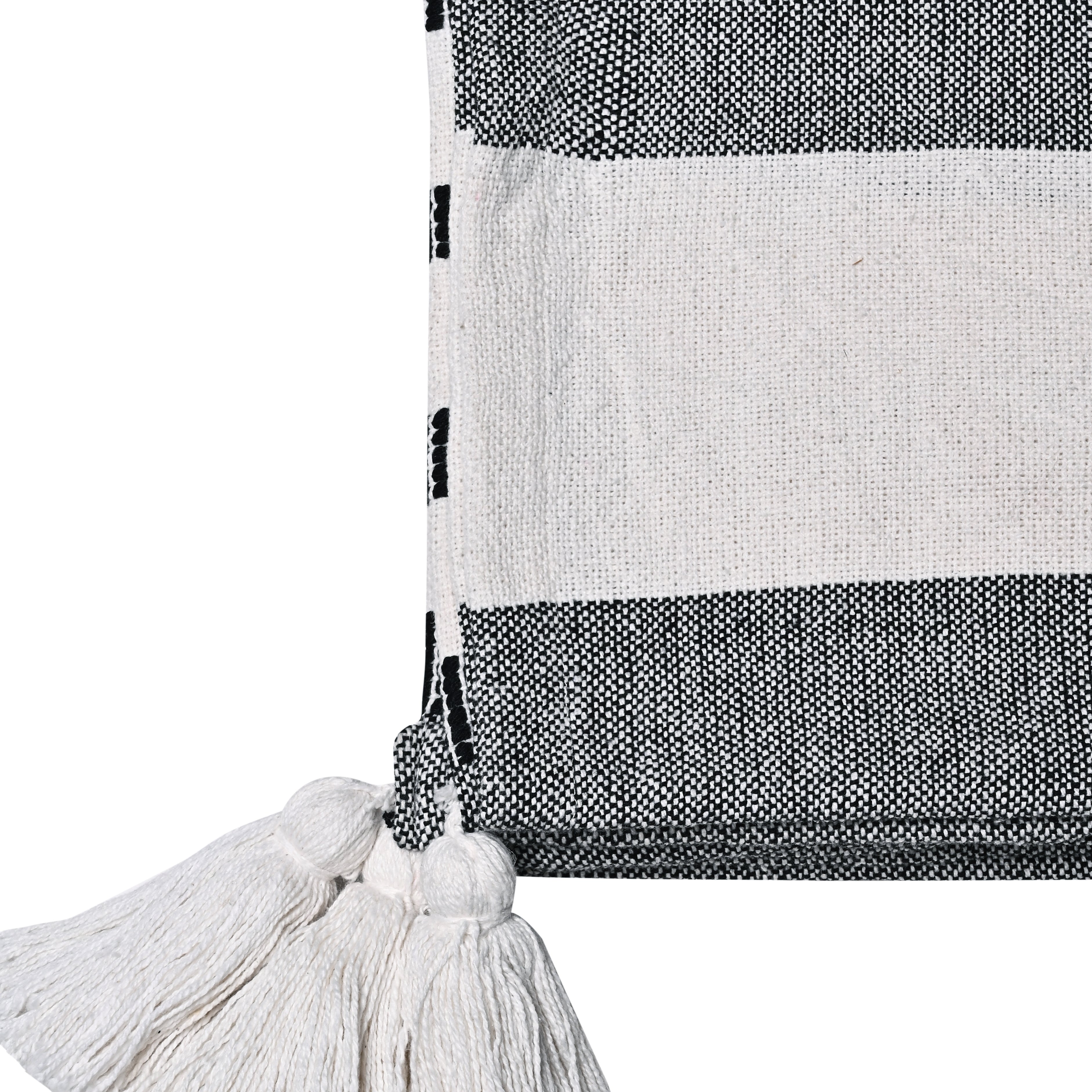 Throw-Fringe-Black-White