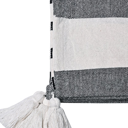 Throw-Fringe-Black-White