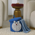 Cute Doraemon-Themed Storage Basket with Lid