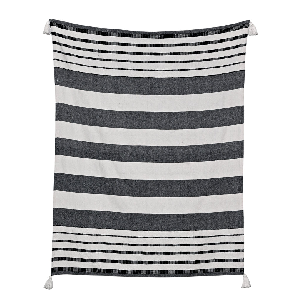 Throw-Stripe-Black-White