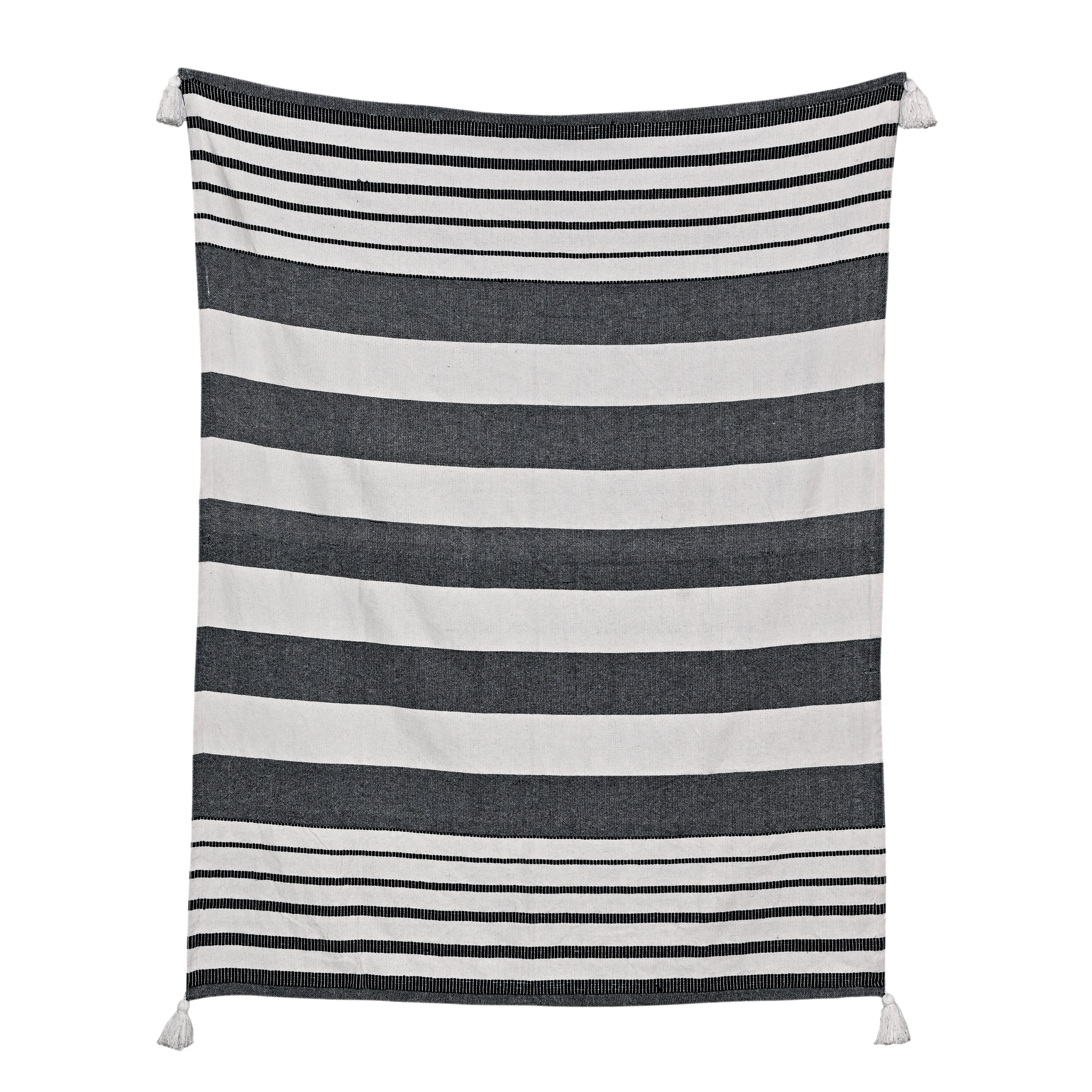 Throw-Stripe-Black-White