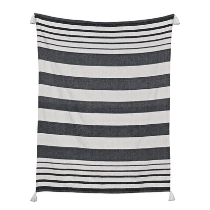 Throw-Stripe-Black-White