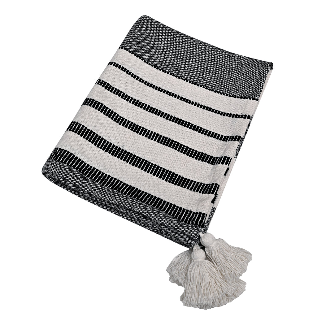 Throw-Stripe-Black-White