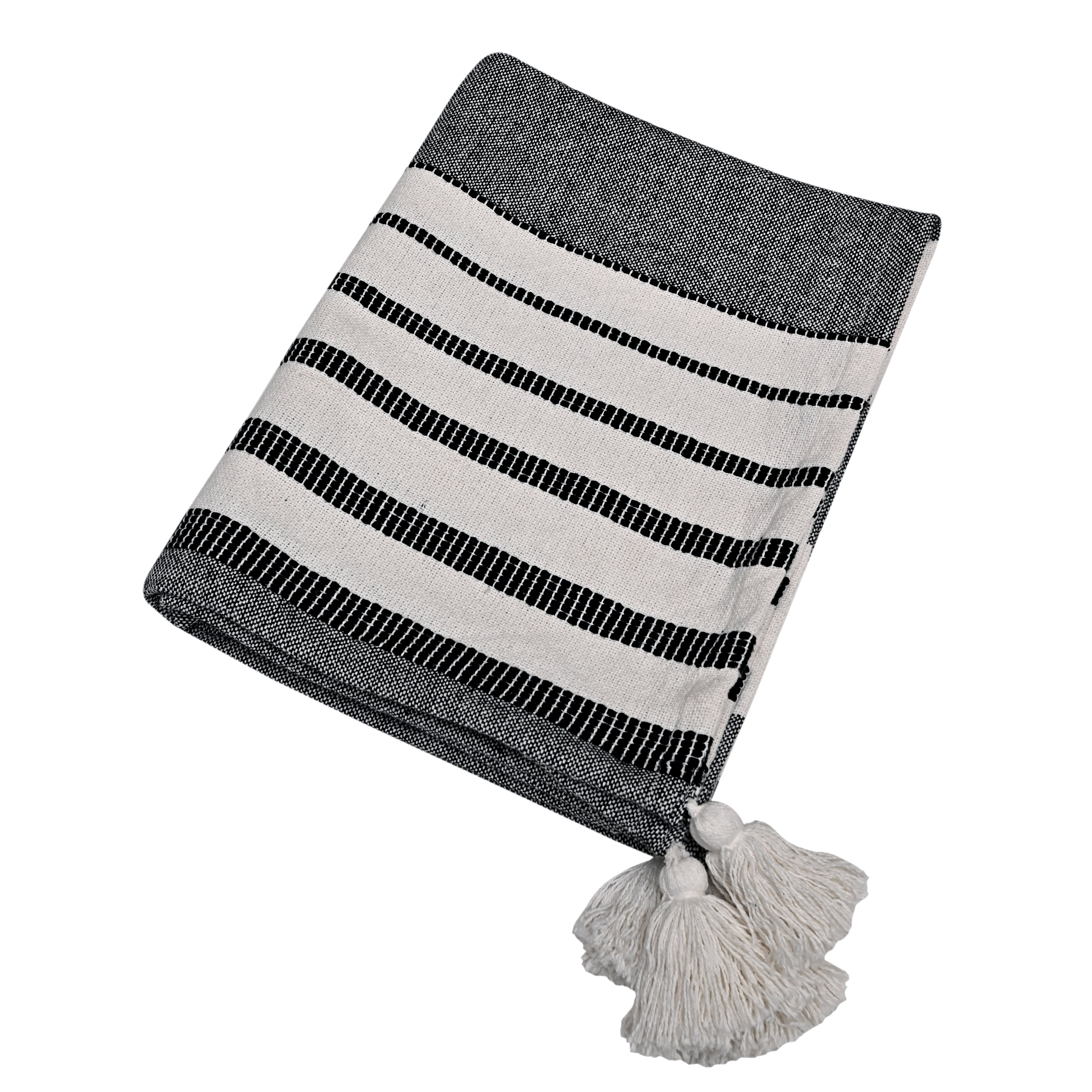 Throw-Stripe-Black-White