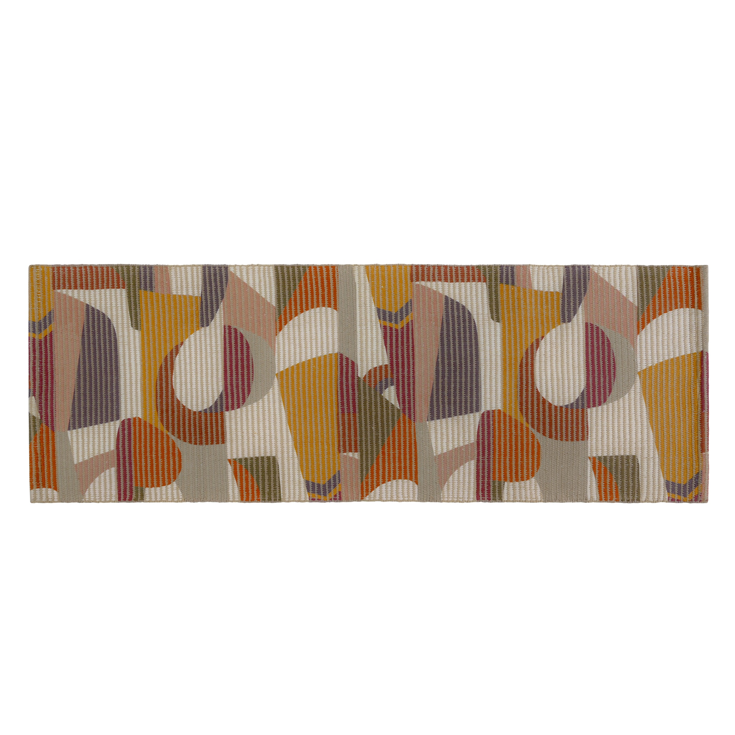Multicolor Abstract Woven Floor Runner – 60x22 Inch
