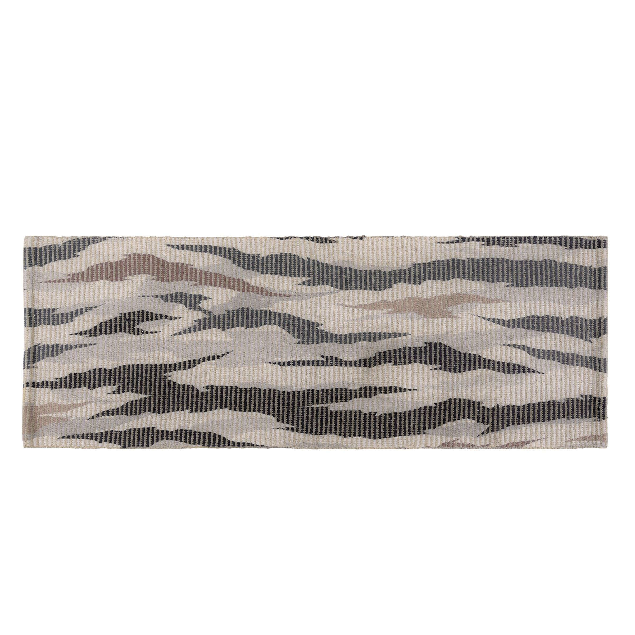 Rustic Brushstroke Woven Floor Runner – 60x22 Inch