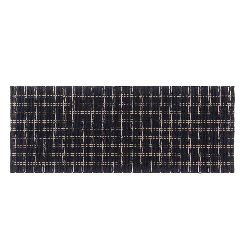 Classic Checkered Woven Floor Runner – 53x20 Inch
