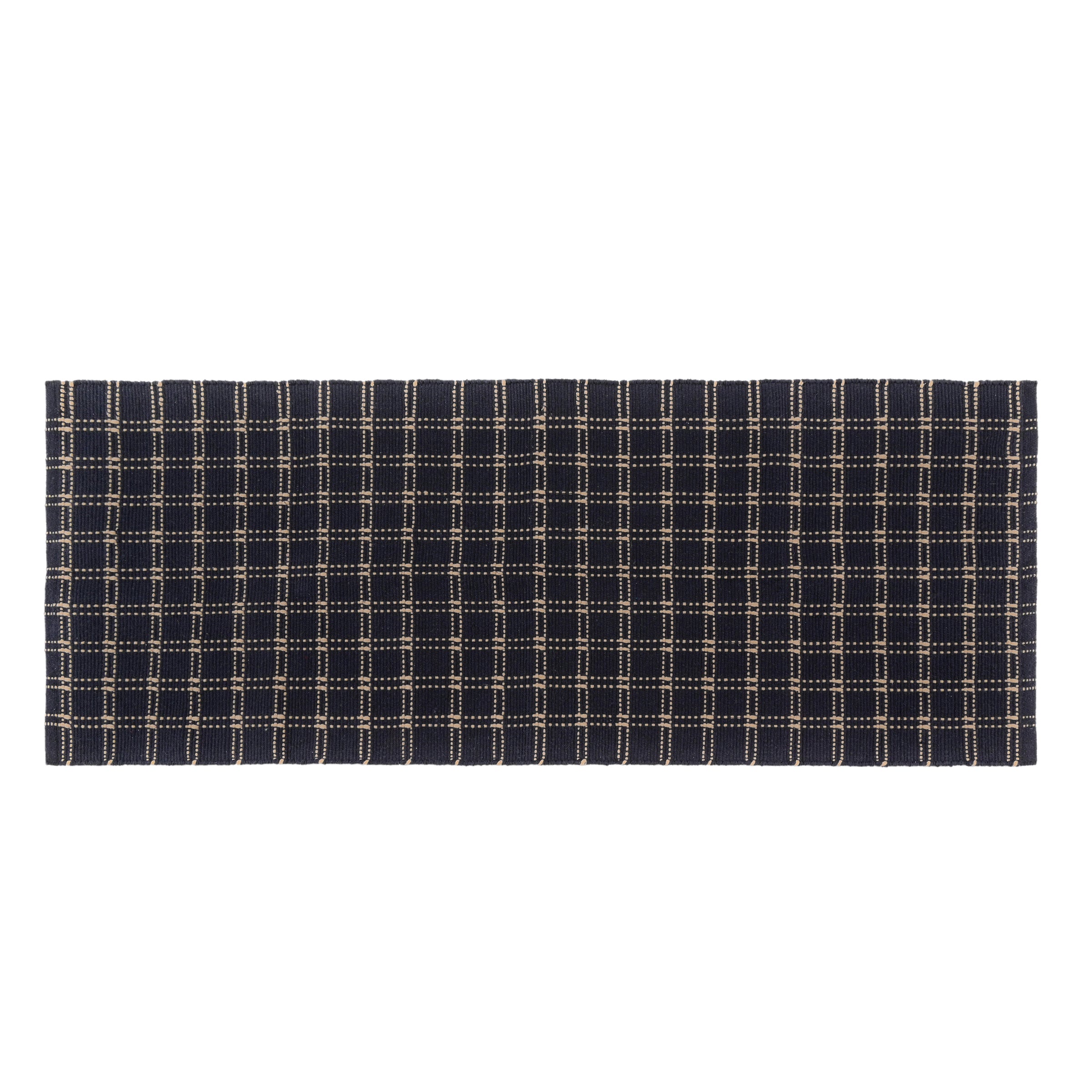 Classic Checkered Woven Floor Runner – 53x20 Inch