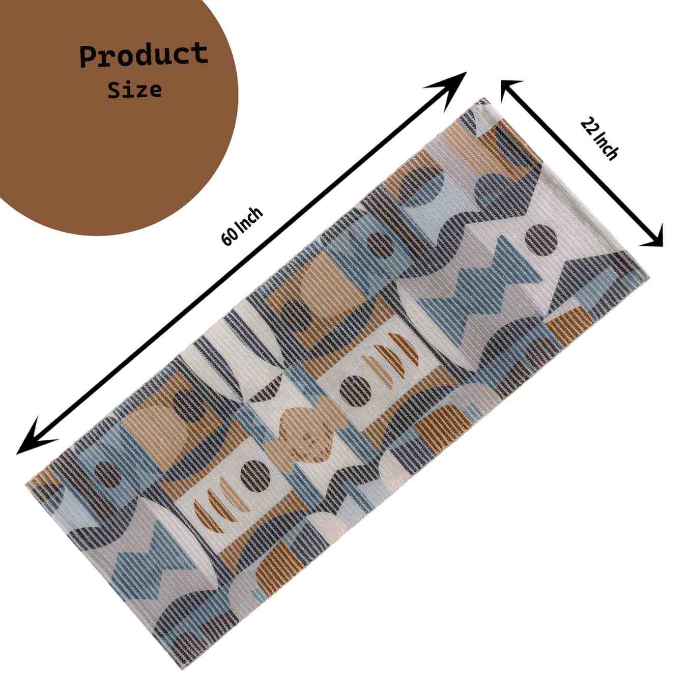 Geometric Pattern Woven Floor Runner – 60x22 Inch
