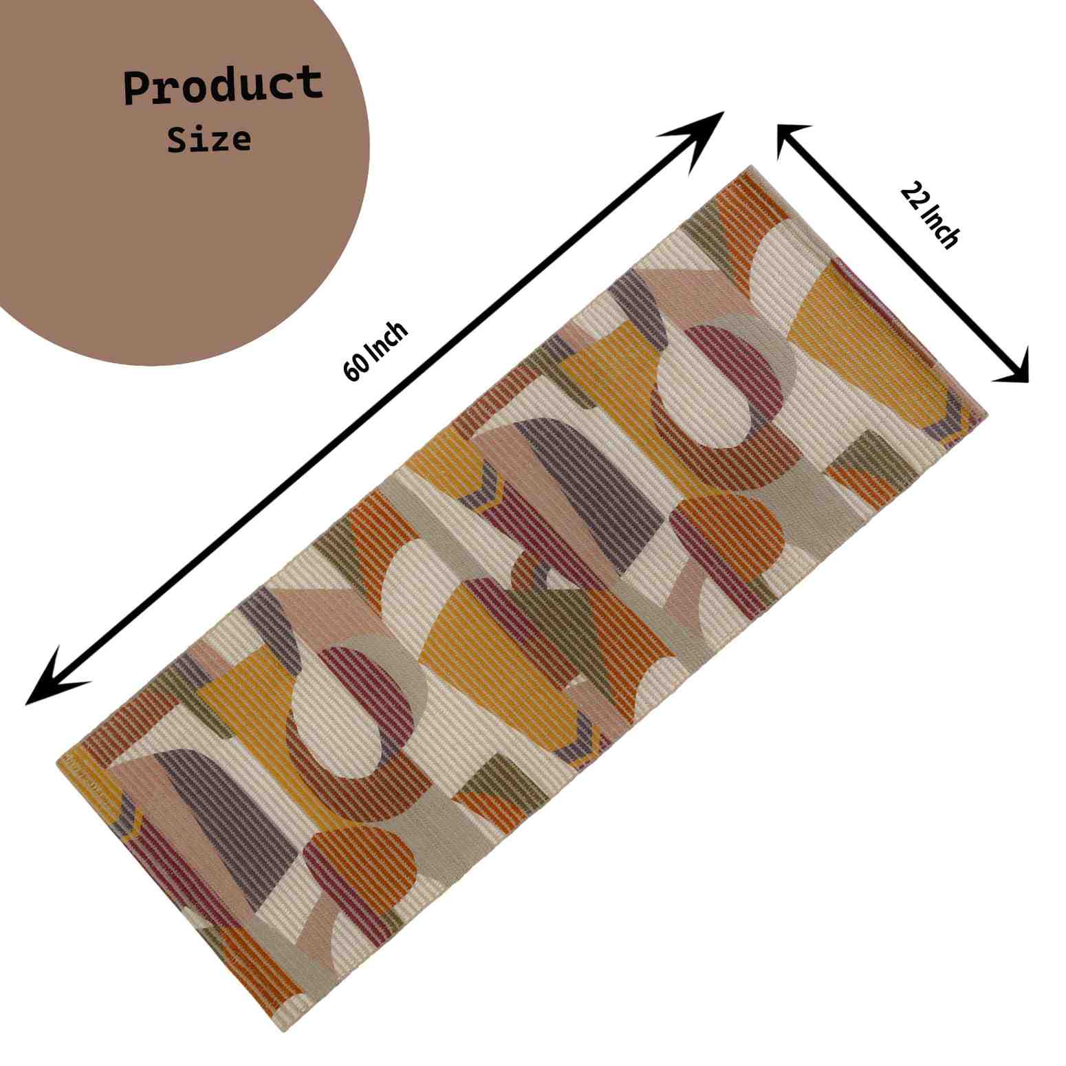 Multicolor Abstract Woven Floor Runner – 60x22 Inch
