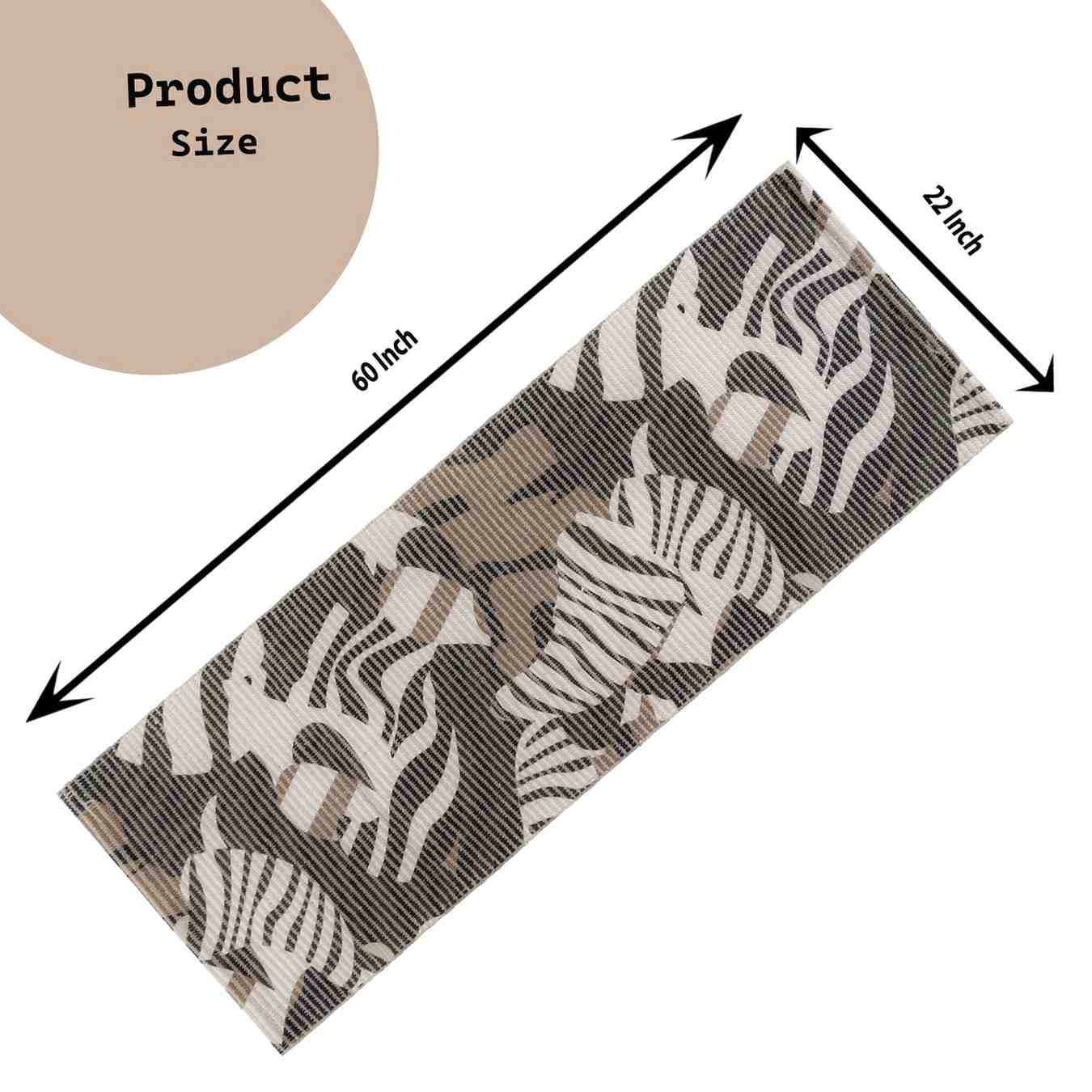 Zebra Print Woven Floor Runner – 60x22 Inch