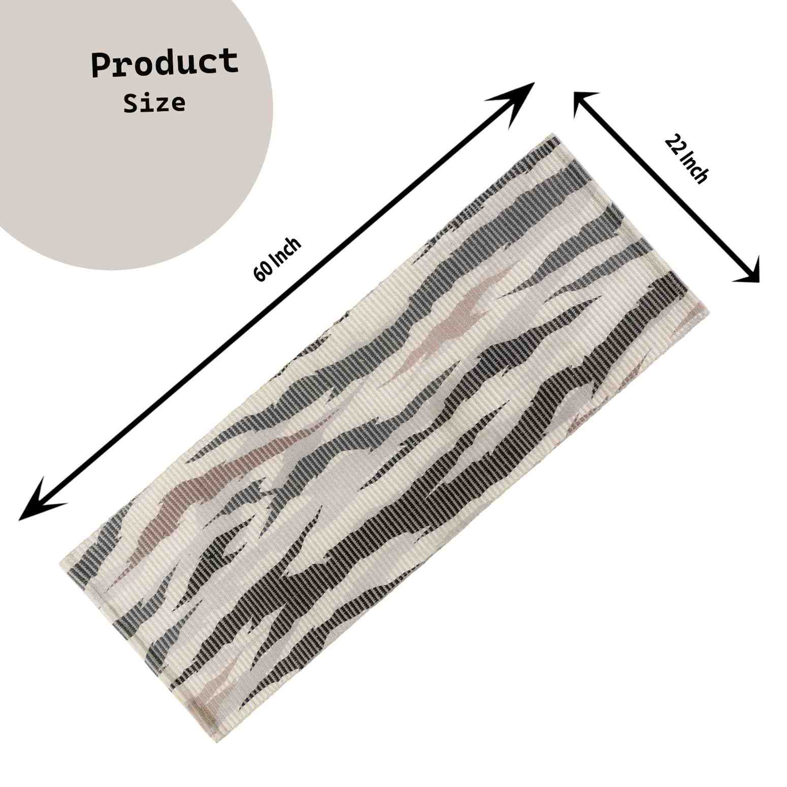 Rustic Brushstroke Woven Floor Runner – 60x22 Inch